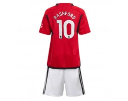 Manchester United Marcus Rashford #10 Replika Babytøj Hjemmebanesæt Børn 2023-24 Kortærmet (+ Korte bukser)